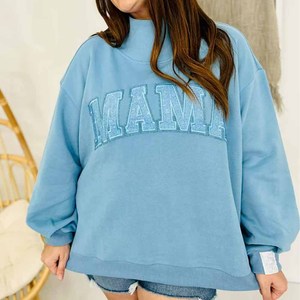 Devils College University <b>Mock</b> <b>Neck</b> Sweatshirt Custom Embroidery Letter Chenille Tackle Twill Cotton Fleece - Product Image 4