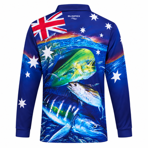 Camisa Polo de Pesca Australiana Personalizada para Hombre – Jersey de Manga Larga con Protección Solar UPF 50+ – Fabricante OEM de Marca Privada - Product Image 4