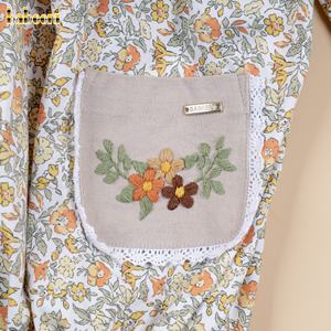 DR4503 - Combinaison bébé à bulles motif fleurs d'automne - Product Image 5