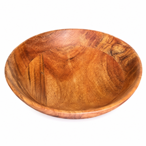 Bol à salade en bois de manguier de qualité supérieure, fait main, bol de service en bois, bol à mélanger les fruits naturel, vaisselle de cuisine rustique et écologique - Product Image 1