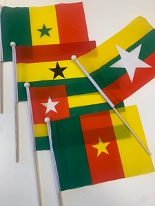 Bandera Personalizada para Agitar con la Mano, Impresión por Sublimación de Tinta en Poliéster, con Palo de Plástico o Madera para Promoción de Eventos - Product Image 6