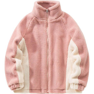 Chaqueta de invierno para hombre al por mayor, de forro polar Sherpa, con bloques de color, cremallera completa, abrigo cálido estilo Teddy, talla grande, estilo urbano, chaqueta de lana de cordero para hombre - Product Image 3