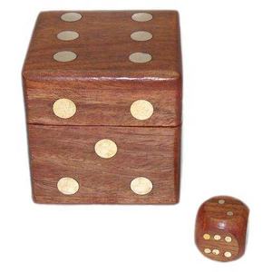 Article décoratif pour la maison de haute qualité Conception unique Jeux en bois Forme carrée Dés Boîte en bois Incrustation Poli Sesham Wood Top Item - Product Image 2