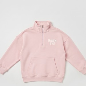 Custom Unisex Kid Hoodie And <b>Sweatshirt</b> Half Zip Drop Shoulder Hoodie Leisure Top Solid <b>Pink</b> Color <b>Sweatshirt</b> For Unisex - Product Image 4