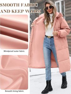 Women's Lightweight Packable Hooded <b>Winter</b> <b>Quilted</b> Puffer Jacket Detachable Sleeves Hat Zipper Closure Water Resistant Fur - Product Image 2