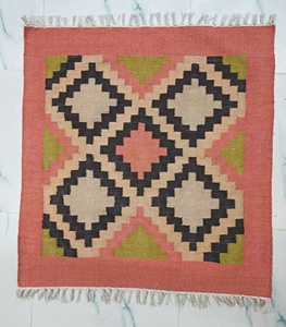 Fait à la main moderne navette coupe coton laine tapis tressé mur à mur décor à la maison tapis pour salon chaise tissé coupe pile voiture - Product Image 2