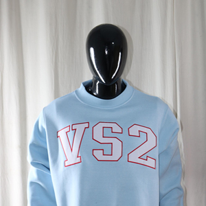 Sudadera Azul Claro Extra Grande con Cuello Redondo y Estampado de Letras VS2, Sudadera Informal Unisex de Punto de Algodón para Otoño, CLUSH SPORTS - Product Image 3