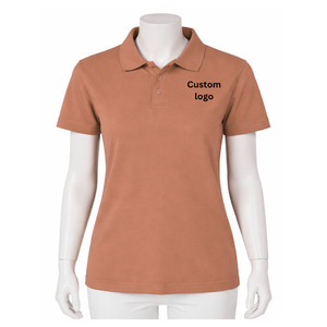 Polo para Mujer, Color Sólido, 100% Algodón Jersey, Tejido de Punto, Manga Corta, Transpirable, con Botones, Corte Regular, Impresión de Logotipo Personalizado en la Parte Delantera - Product Image 3