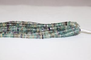 Fluorite facettes pneu forme perles Fluorite roue coupe perles Fluorite Heishi perles pour la fabrication de bijoux - Product Image 4