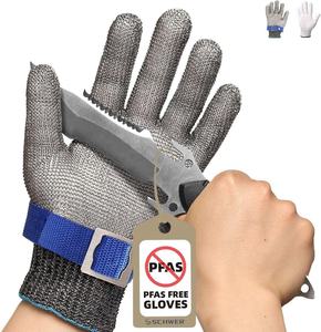 Gants de protection résistants aux coupures en acier inoxydable de qualité alimentaire Henry Foodservice S/S 18/10, gants de jardin - Product Image 1