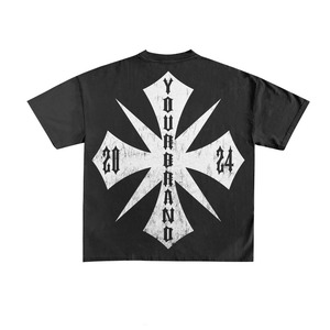 Chemises à imprimé graphique personnalisées pour hommes, coupe ample décontractée, style streetwear, 100% coton lourd, vêtements de marque sur mesure. - Product Image 2