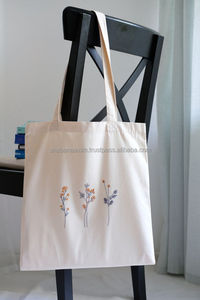 Bolsa de lona impresa con asa, apilable, ecológica, de gran capacidad, tipo Jhola, de la India. - Product Image 6