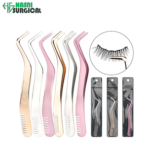 Surgical Eyelash Tweezer Applicator with <b>Comb</b> False <b>Lash</b> Extension Tool By Hasni Surgical - Product Image 1