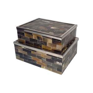 Cajas de Madera Artesanales de Alta Calidad con Cuernos de Búfalo Naturales para Frutos Secos y Joyería, Artesanía de Madera para Exportación, Vajillas, Cajas de Madera y Letreros de Pared - Product Image 1
