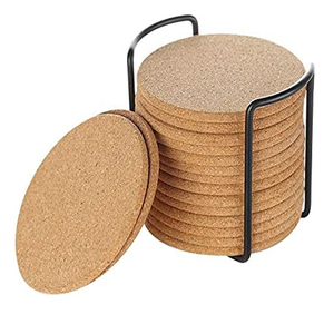 Paquete de 20 Posavasos de Corcho con Soporte Metálico para Hogar, Oficina, Cafetería o Bar, Ecológicos y Resistentes al Calor - Product Image 3