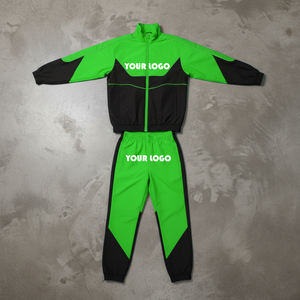 Hot Selling Custom Men's Hooded Printed Tracksuits 100% Cotton 2 Piece <b>Set</b> Unisex 2 Tone Sweat Suits Windbreaker - Product Image 6