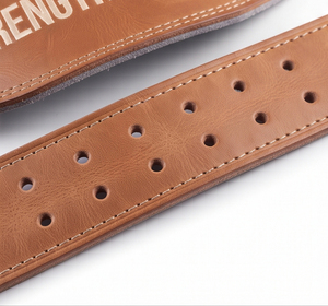 Ceinture en cuir unisexe de 10 mm brodée, à double boucle, pour la gym et le soutien lombaire d'entraînement - Product Image 3