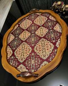 Trendy Pattern Enameled MDF Printed Tray Customize Size Storage Tray Handmade Handicraft Top Quality Enamel Tray By UO INDIA - Product Image 6