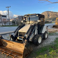 Prix usine Hidromek 62 SS Diesel Tractopelle Chargeuse frontale sur chenilles en caoutchouc 4x4 à traction intégrale à roues, couple de charge élevé