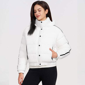 Women's Bubble <b>Jacket</b> High Quality Winter Coat Slim Fit <b>Puffer</b> Coat Stand Collar Woven Fabric Wholesale - Product Image 3