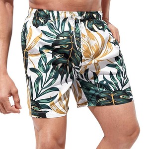 New <b>Men</b>’s Tropical Leaf Sublimation Print Swim Shorts Quick Dry Beach <b>Trunks</b>, Summer Holiday Surf and Pool Swimwear - Product Image 2