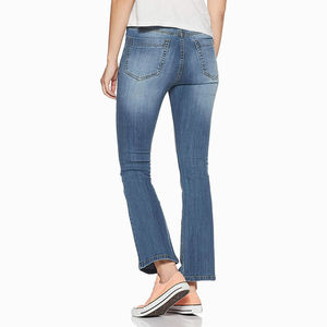 Pantalones Vaqueros Acampanados de Mezclilla para Hombre, Estilo Urbano, Transpirables, 100% Algodón, Unisex, Oversize, Ajuste Holgado, Lavados, Color Liso, Verano Invierno, Venta al por Mayor - Product Image 4