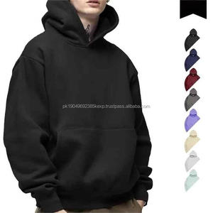 Sweat-shirts à capuche courts d'hiver personnalisés pour hommes, en molleton épais, sweat-shirt ample en coton, sweat-shirt lourd - Product Image 2