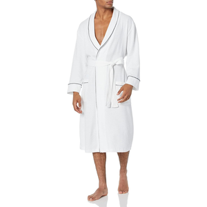RABUSH SPORTS Unisex Premium Quality Terry Cotton Spa Hotel Bathrobe Long Sleeve Shawl Collar Breathable Quick Dry Sleepwear - Product Image 1