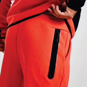 Ensemble de survêtement 2 pièces pour hommes, color block, à rayures, décontracté, hiver, manches longues, chaud et respirant, vêtements de sport - Product Image 3