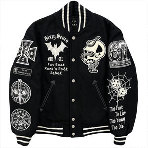 Men's Winter High Street Oversized Letterman Varsity <b>Jacket</b> Custom Design 100% Cotton Breathable Chenille Embroidery <b>Patches</b> - Product Image 1