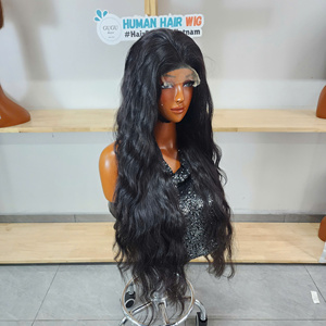 GUGU HAIR Perruques en cheveux naturels, fournisseurs du Vietnam, cheveux vierges vietnamiens ondulés naturels, closure en dentelle sans colle 5x5 avec bonnet dôme, longue longueur - Product Image 2