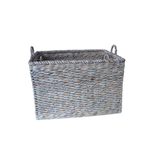 Economically Priced Handwoven Water Hyacinth Storage <b>Basket</b> with Handle Bedroom Living Room <b>Bathroom</b> Organization Woven <b>Baskets</b> - Product Image 3