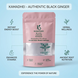 Poudre de gingembre noir style bio 100g |   Complément alimentaire à base de Kaempferia Parviflora purement naturel pour la force, l'endurance et la santé quotidienne - Product Image 1