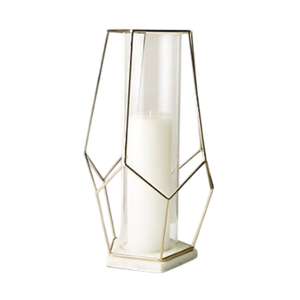 Portavelas Cuadrado de Metal y Vidrio Transparente Resistente al Calor, Decoración para el Hogar, Portavelas Votivas de Metal y Vidrio - Product Image 4