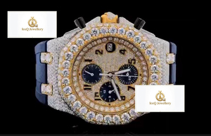 Reloj de Lujo con Diamantes de Moissanita de Alta Calidad para Hombre, Estilo Hip Hop, con Diseño de Piedras Brillantes VVS - Product Image 3