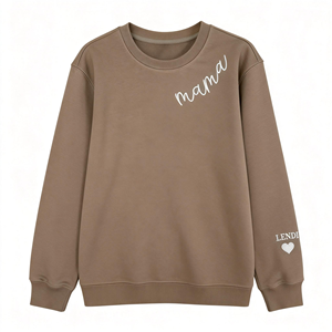 Personalized <strong>Wifey</strong> Neckline Embroidered <strong>Sweatshirt</strong> Hoodie 3D Patterned Knitted Fabric Sequined Front Winter Gift for Wife - Product Image 1