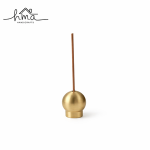 Modern Brass Ball Incense Holder Minimalist <b>Stick</b> Incense Burner Decorative Home Fragrance Holder Elegant Desk Decor Piece - Product Image 1