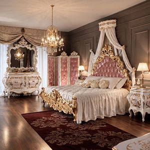 Juego de dormitorio Virellessa Premium de madera maciza de teca, muebles de dormitorio de lujo de madera, hechos a mano, elegantes y clásicos. - Product Image 5
