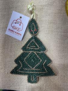 Breloque de sac en perles de rocaille de haute qualité, faite à la main, style bohème chrétien, avec perles d'imitation et perles en verre filé, en forme de cœur et de symbole de paix - Product Image 2