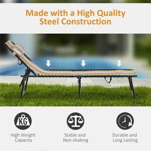เก้าอี้ชายหาดพับได้ เก้าอี้โยกแสนสบายสำหรับการพักผ่อนกลางแจ้ง - Product Image 2