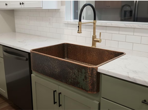 Lavabo de baño de cobre antiguo de alta calidad con superficie cuadrada, embalaje OEM, para lavarse las manos, ¡gran oferta! - Product Image 6