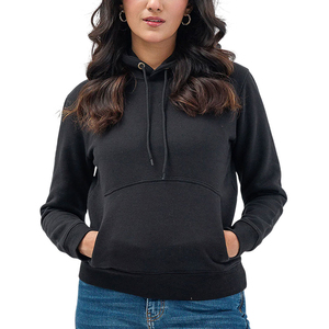 Hot Selling Women's Hoodie Casual Knitted 100% Cotton Winter Wear Customizable Hoodie Custom logo Hoodie for Women 2026 - Product Image 1