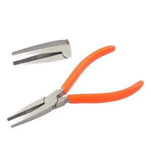 Heavy Duty Flat Nose Plier Construction & Serrated Jaws & Length 150mm W/out Spring & PVC Handles Lap Joint Jewelry Making Tools - Product Image 1