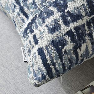 Set di 2 Copricuscini Decorativi Jacquard Blu Navy 18x18 Pollici per Divano, Sedili e Cuscini - Product Image 3