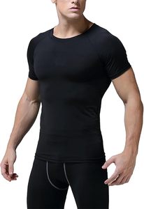 T-shirt de sport confortable pour homme, fabriqué en tissu doux et respirant, avec manches courtes et coupe ajustée intemporelle. - Product Image 3