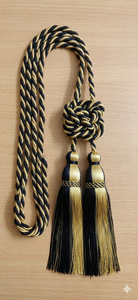 Elegant Traditional Curtain <b>Tiebacks</b> with Gold and Black Tassels Classic Design for Window Drapes Accessory - Product Image 2