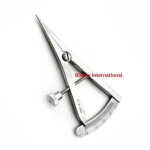 Calibre de mesure Castroviejo Bisons 9 cm, instrument chirurgical ophtalmique droit avec vis de blocage - Product Image 3