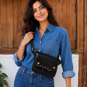 Suede Leather Waist Bag Stylish Leather Pocket Belts Hip Pocket Belts Hot Selling Travel Belt Unisex - Product Image 3
