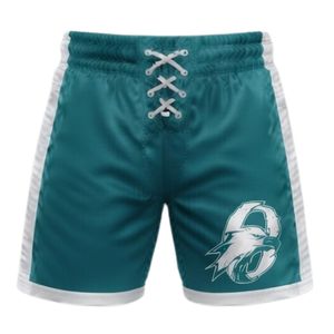 Men Teal White Sublimated <b>Ice</b> Hockey Jersey Shorts Set Polyester V Neck Printed Athletic Sportswear Match Performance Apparel - Product Image 5