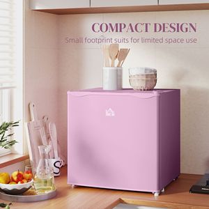 1.1 Cu.Ft Compact Upright <b>Freezer</b> <b>Mini</b> Countertop <b>Freezer</b> with Removable Shelves in Pink Color - Product Image 5
